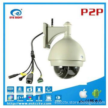 Waterproof Dome PTZ IP Camera Wifi, 720P IPCAM with Optional Zoom